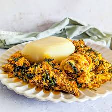 Eba with egusi soup