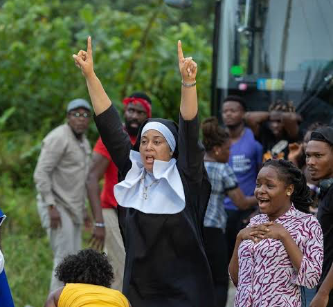 Adunni Ade was gorgeous as ever as a nun, but in what film?